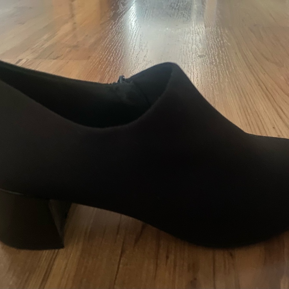 Anne Klein iFlex Padded Womens Black Shoes Sz 7.5M Block Heel -Side Zipper- - Picture 7 of 11